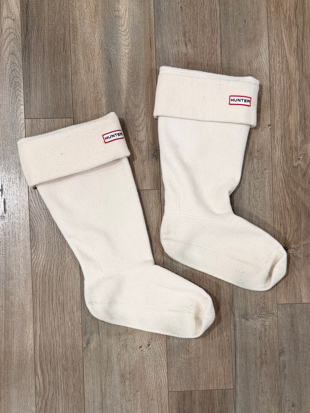 Hunter Cream Fold-Over Boot Sock Liners